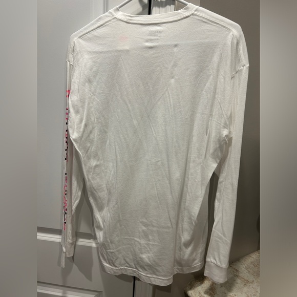 VS PINK Long Sleeve Tee Shirt NWT Small Neon White - Picture 4 of 10